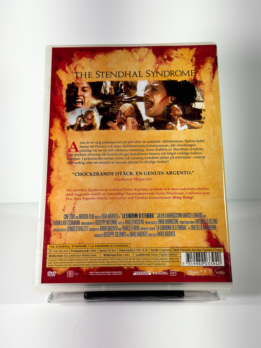 Bakside av cover til The Stendhal Syndrome på DVD