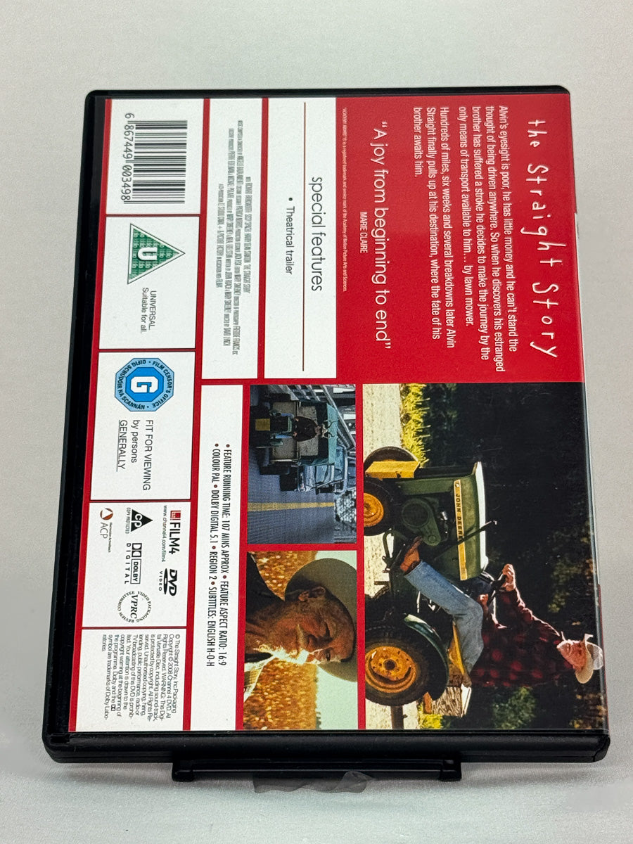 DVD-cover-bakside til filmen The Straight Story – Brukt DVD fra nettbutikken Brukbar Film