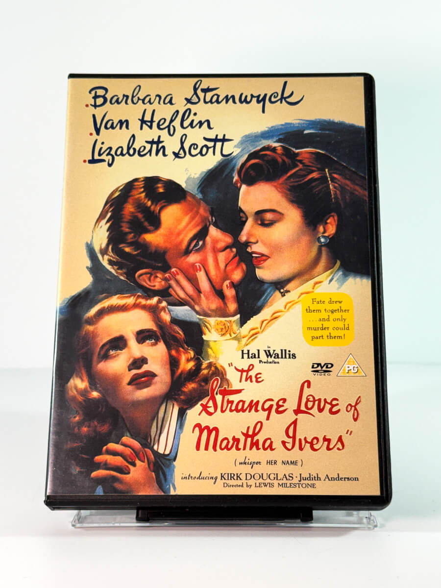 Forside av cover til the strange love of martha ivers, bruktfilm hos nettbutikken Brukbar Film