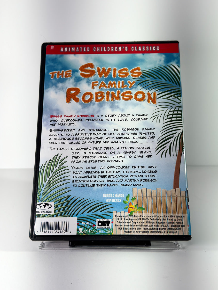 Bakside av cover til The Swiss Family Robinson på DVD