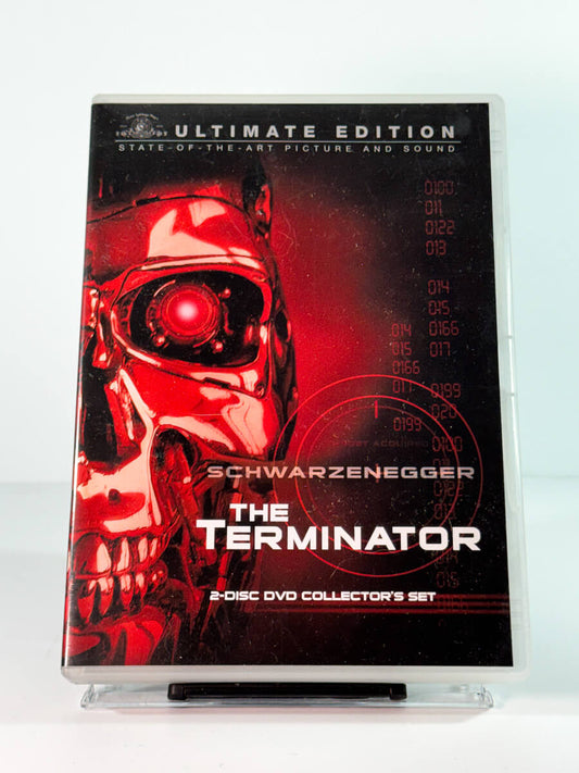 Forside av cover til the terminator, brukt original DVD hos Brukbar Film