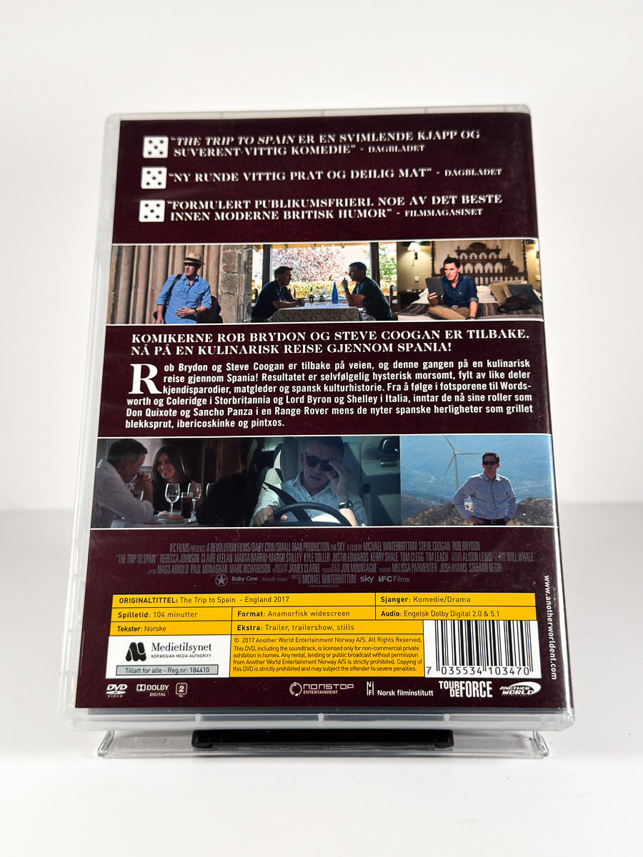 Bakside av cover til The Trip to Spain på DVD
