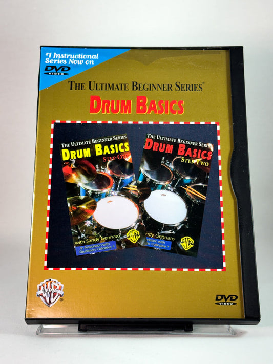 Forside av DVD-cover til The Ultimate Beginner Series: Drum Basics, trommeundervisning for nybegynnere, brukt DVD hos Brukbar Film