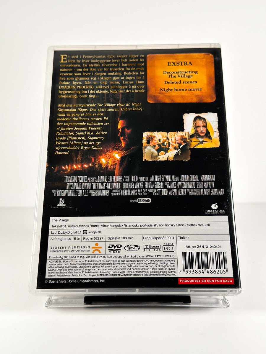 Bakside av cover til The Village på DVD