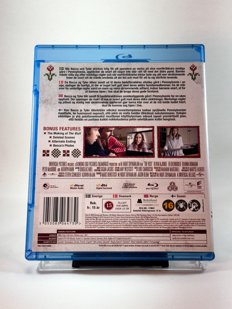 Bakside av cover til The Visit, brukt Blu-ray hos Brukbar Film