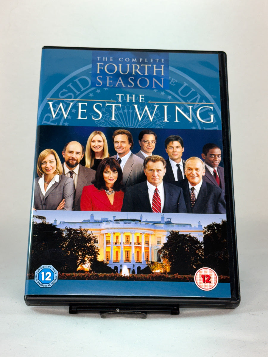 The West Wing – forside av DVD-cover til sesong 4, prisvinnende dramaserie hos Brukbar Film