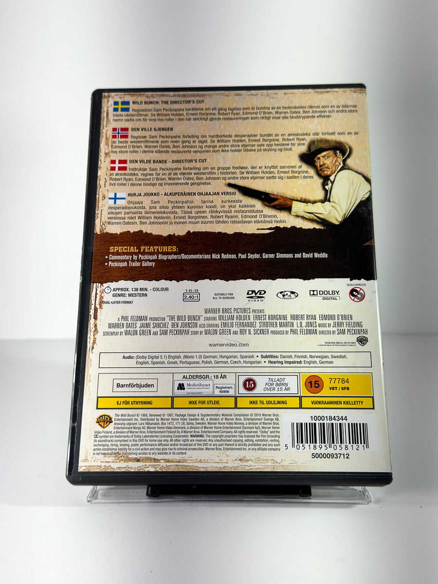 Bakside av cover til The Wild Bunch på DVD