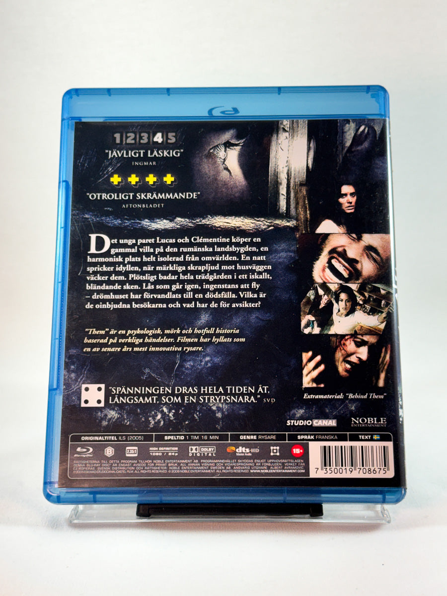Them – bakside av Blu-ray-cover, mørk og stemningsfull skrekkfilm, bruktfilm hos Brukbar Film