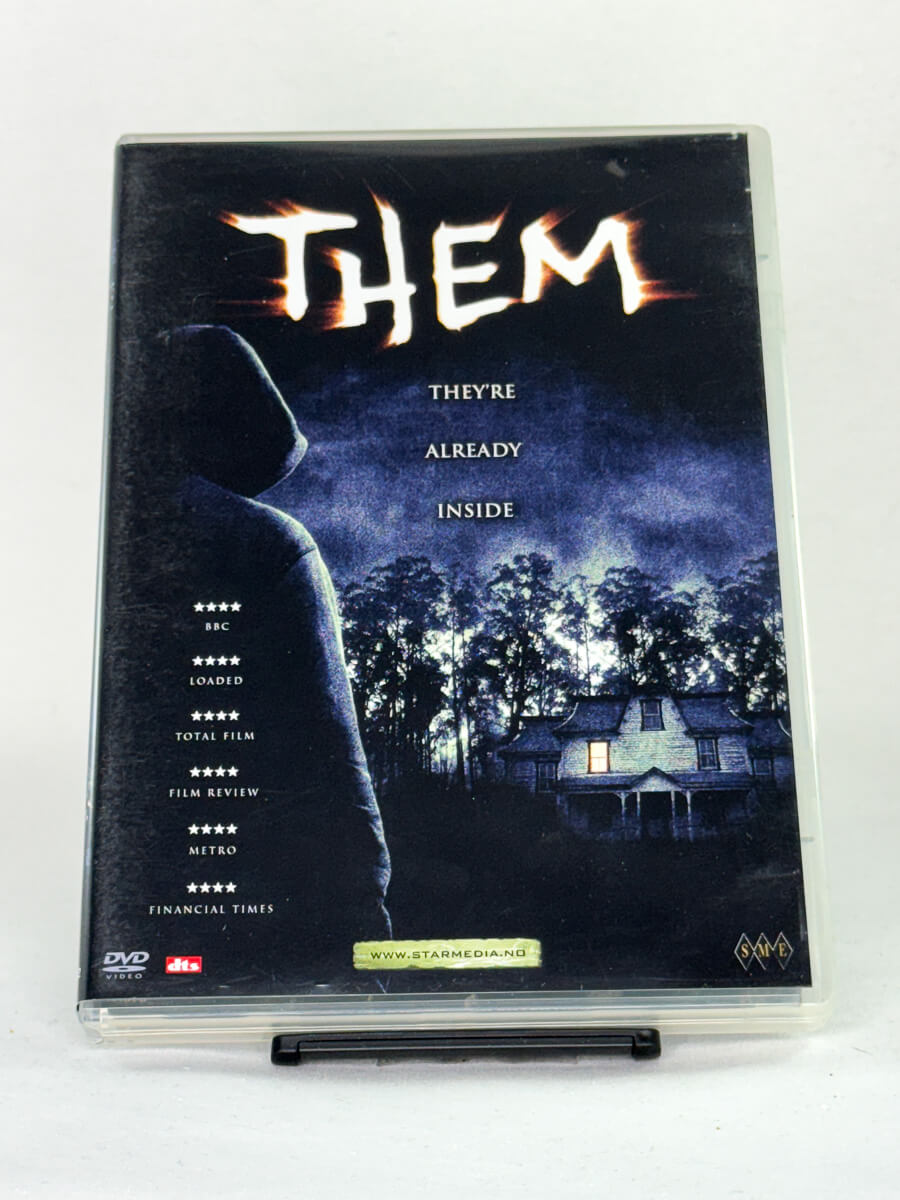Forside av DVD-cover til Them,  skrekkfilmcover med stemningsfullt motiv – brukt DVD hos Brukbar Film