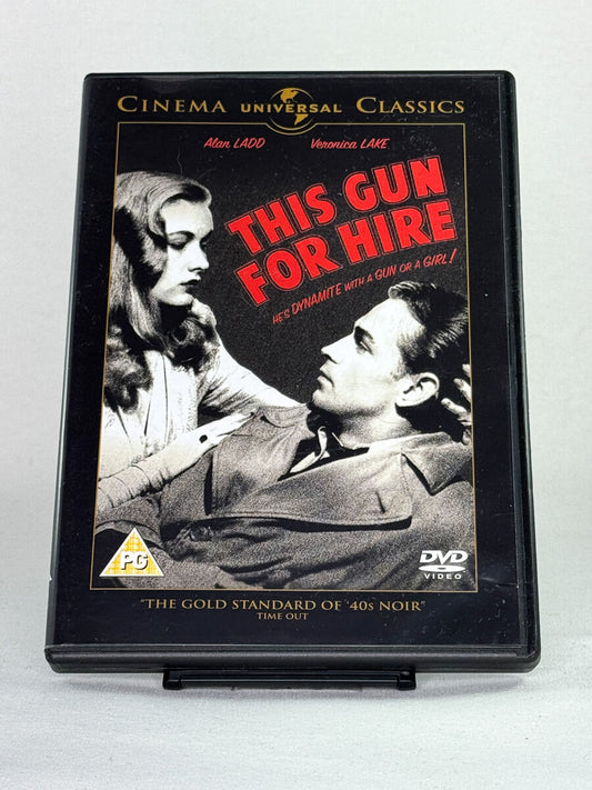 Forside av DVD-cover til This Gun for Hire – brukt klassisk film noir på DVD fra Brukbar Film