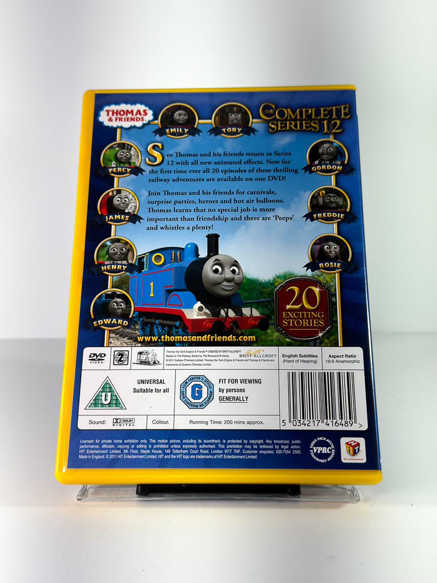 Bakside av cover til Thomas & Friends: The Complete Series 12 på DVD