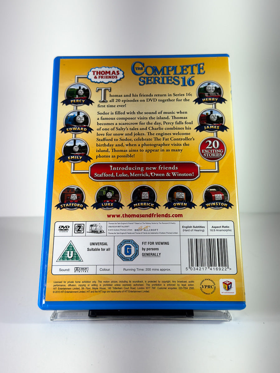 Bakside av cover til Thomas & Friends: The Complete Series 16 på DVD