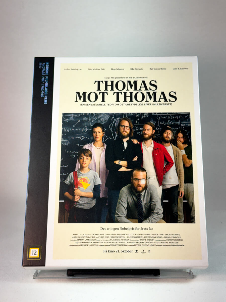 Forside av cover til Thomas mot Thomas, bruktfilm på Blu-ray hos Brukbar Film