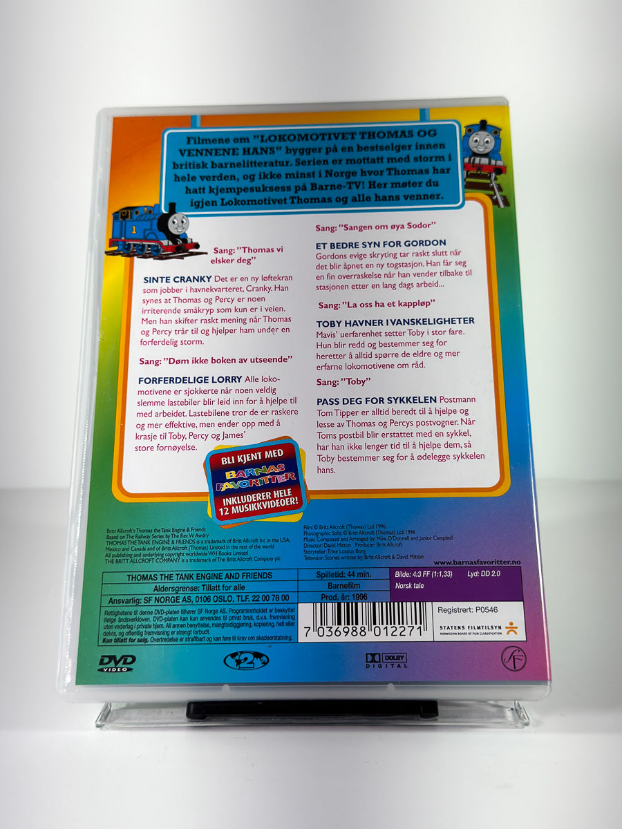 Bakside av cover til Thomas og vennene hans – Synger og forteller på DVD