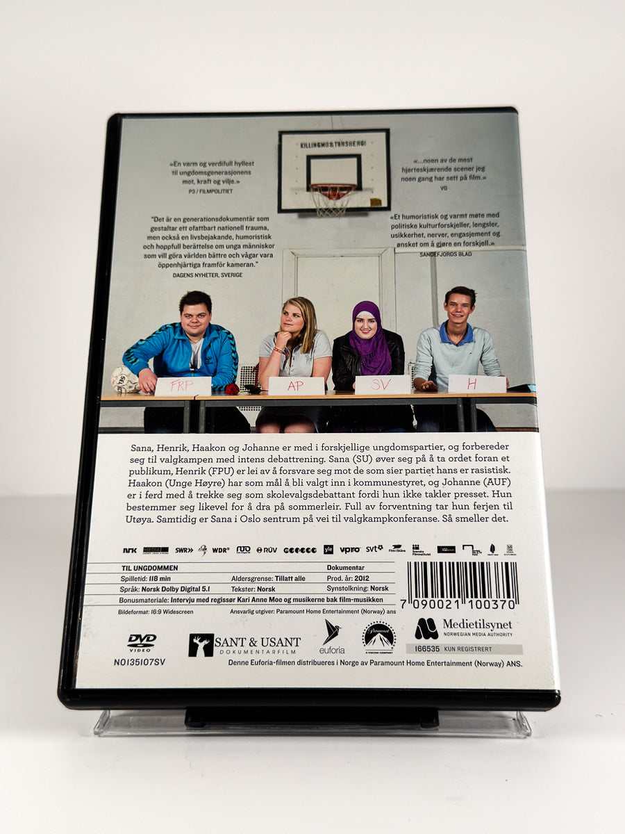 Bakside av cover til Til ungdommen på DVD