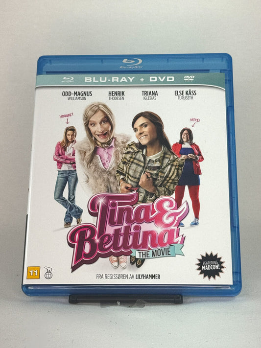 Forside av Blu-ray-cover til Tina & Bettina: The Movie – norsk ungdomskomedie, brukte filmer og serier på Blu-ray fra Brukbar Film