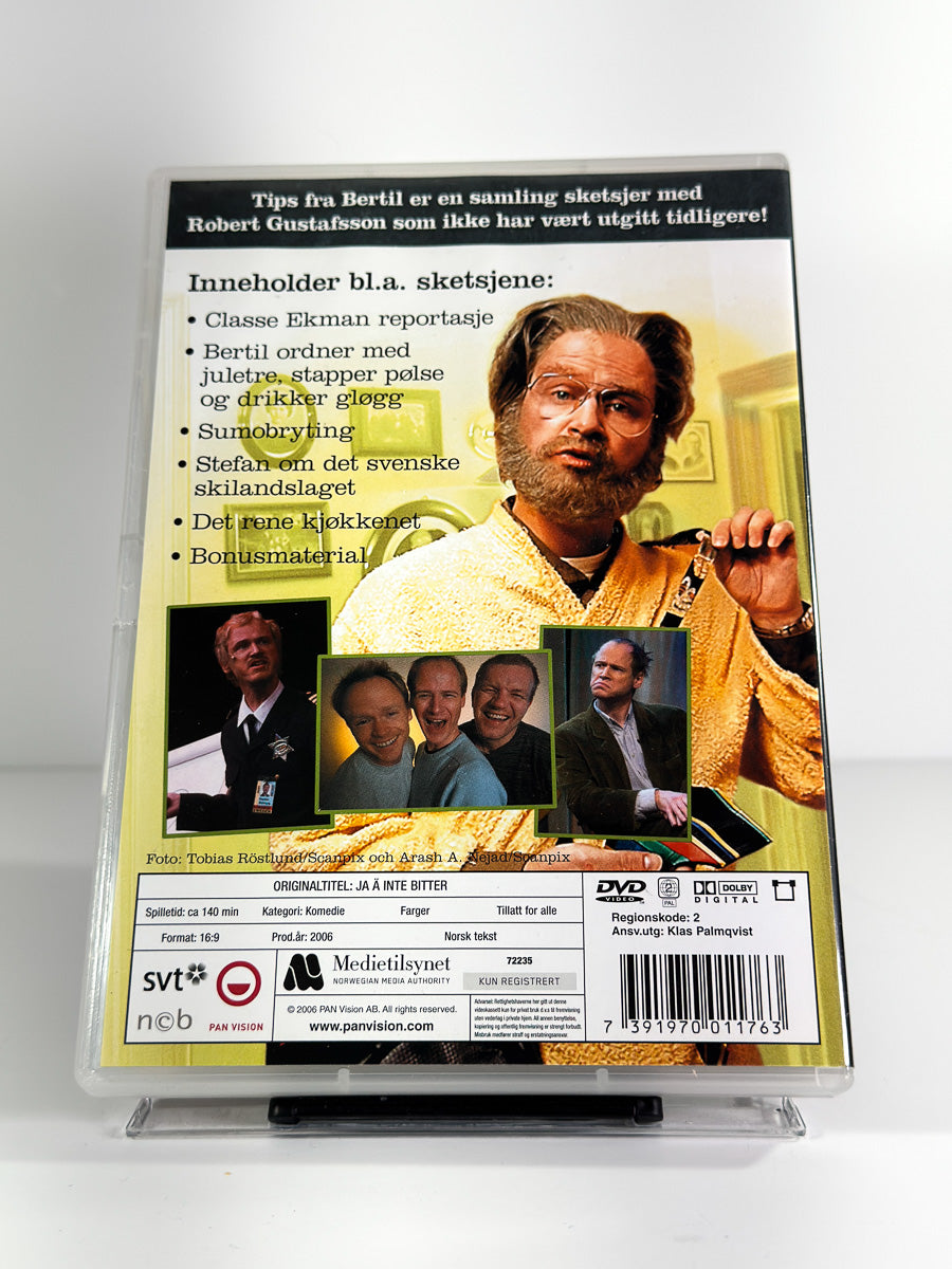 Bakside av cover til Tips fra Bertil på DVD