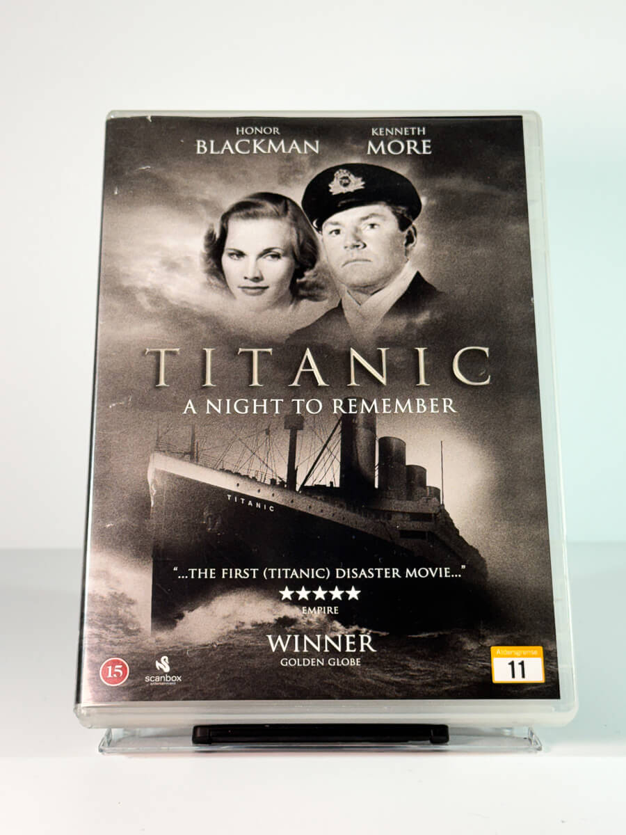 Forside av cover til Titanic – A Night to Remember, brukt original DVD hos Brukbar Film
