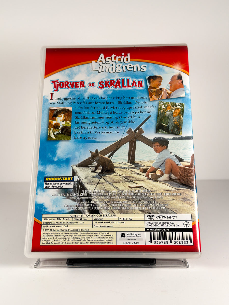 Bakside av cover til Tjorven og Skrållan på DVD