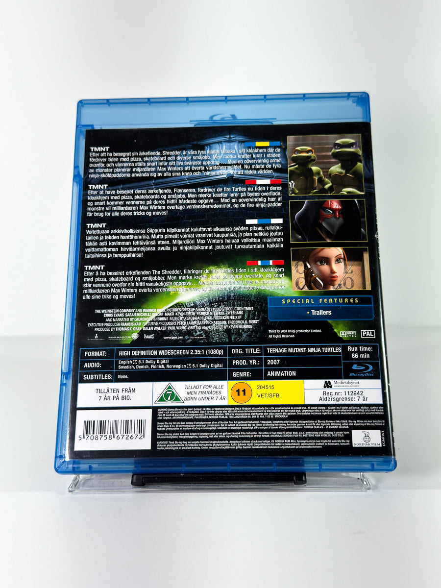 Bakside av cover til TMNT: Teenage Mutant Ninja Turtles på Blu-ray