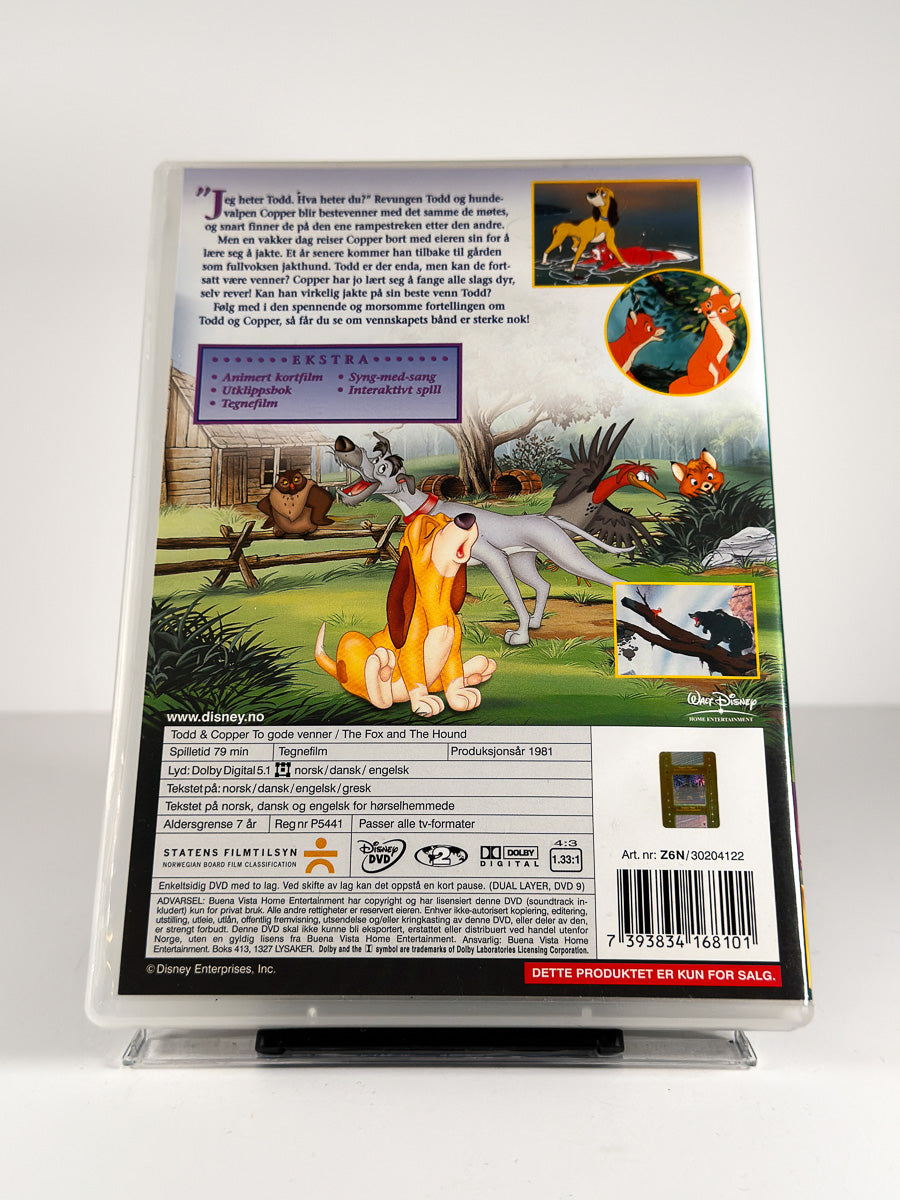 Bakside av cover til To gode venner på DVD