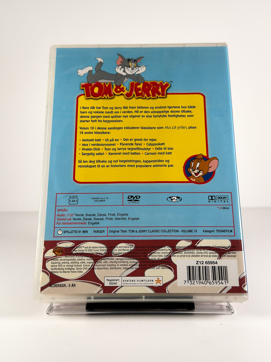Bakside av cover til Tom & Jerry: Samlede narrestreker Volum 10 på DVD
