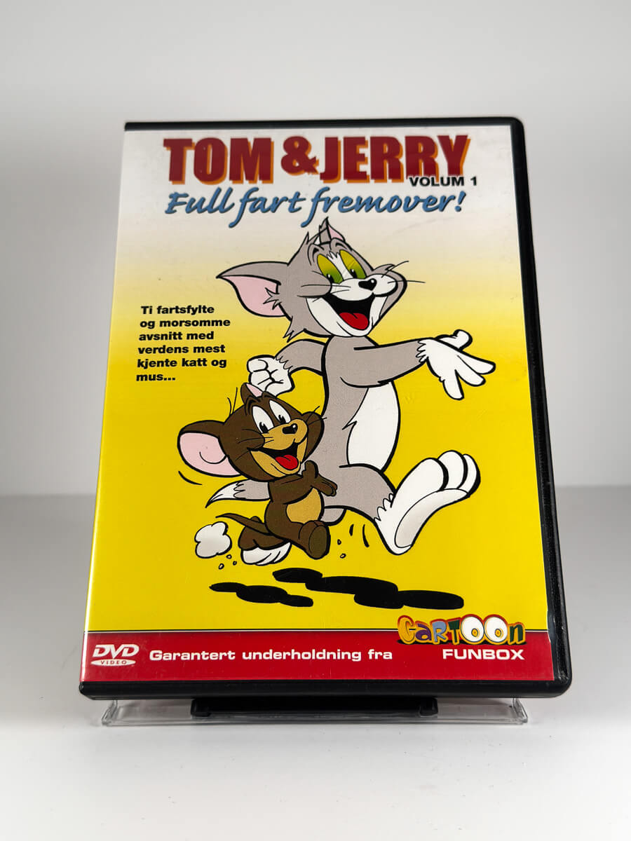 Forside av cover til Tom & Jerry Volum 1 – Full fart fremover! på DVD