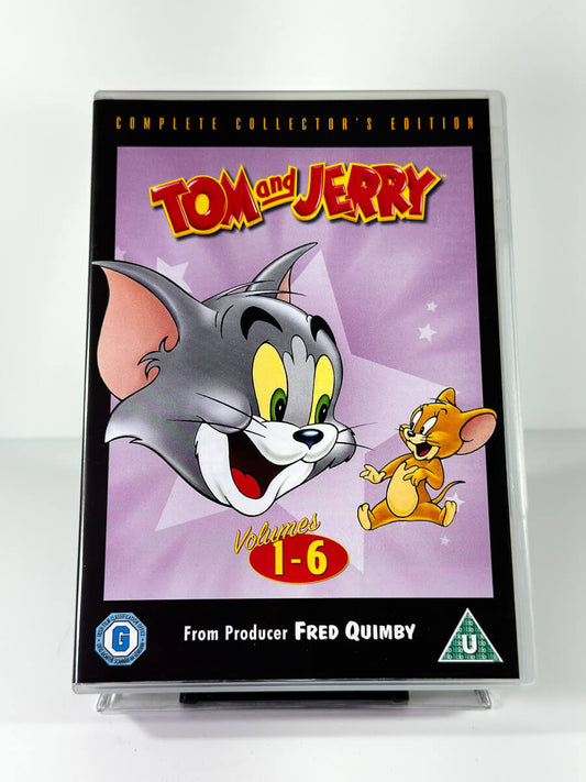 Forside av cover til Tom and Jerry Volumes 1-6, brukt DVD hos Brukbar Film
