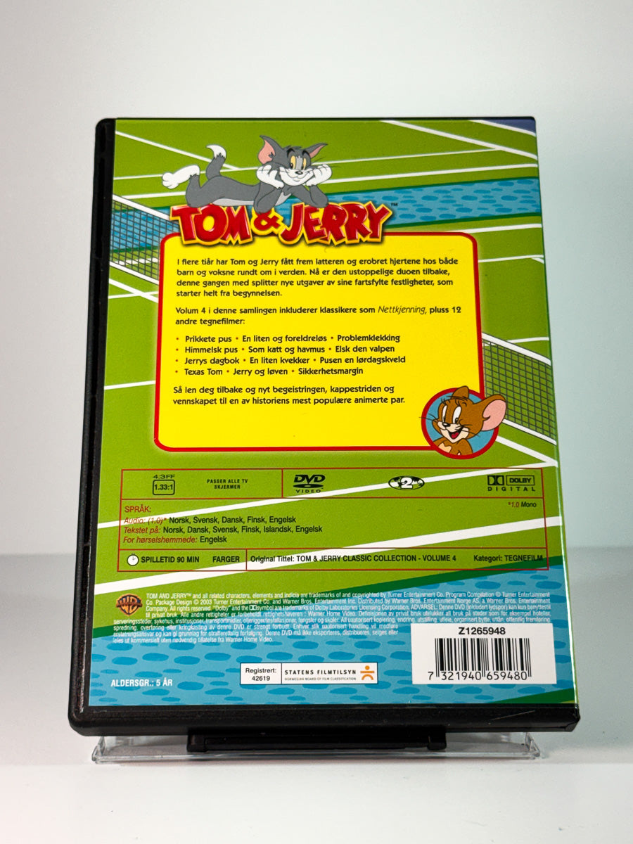 Bakside av cover til Tom & Jerry – Samlede narrestreker Volum 4, bruktfilm hos nettbutikken Brukbar Film