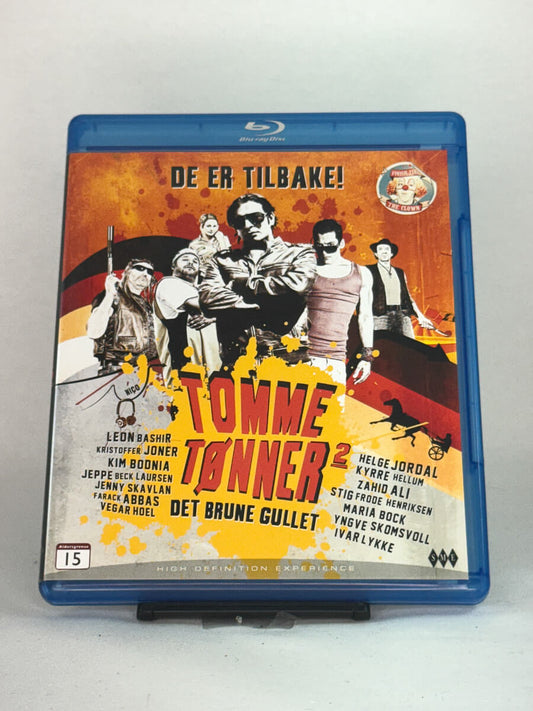 Forside av DVD-cover til Tomme Tønner 2 – Det brune gullet – norsk actionkomedie, brukt forside hos Brukbar Film
