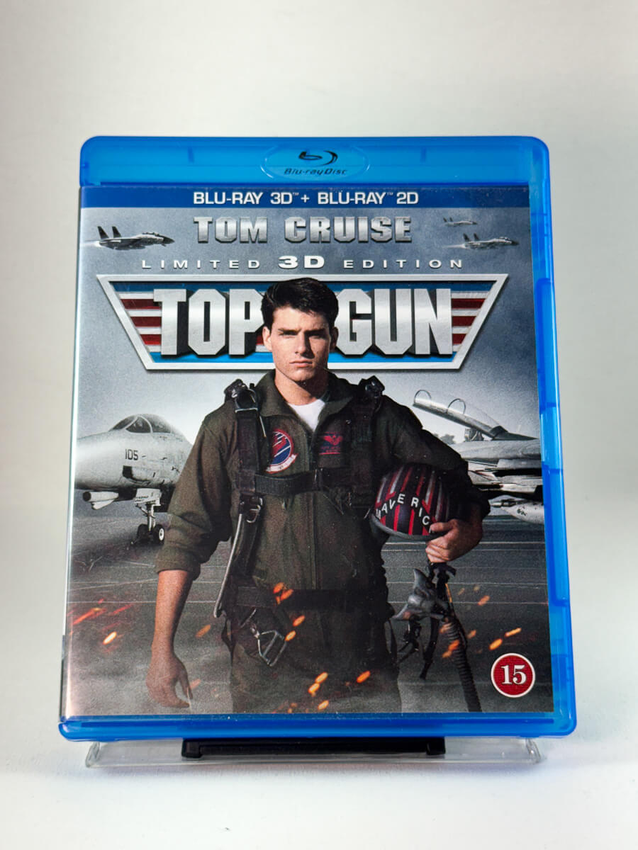 Forside av DVD-cover til Top Gun (Blu-ray 3D), bruktfilm hos nettbutikken Brukbar Film