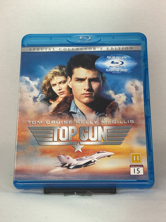 Forside av Blu-ray-cover til Top Gun – ikonisk 80-tallsklassiker med Tom Cruise, brukt film hos Brukbar Film.
