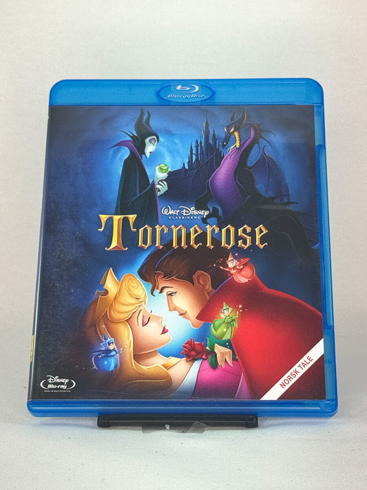 Forside av Blu-ray-cover til Tornerose (Sleeping Beauty) – klassisk Disney-eventyr med norsk tale, brukt film fra Brukbar Film