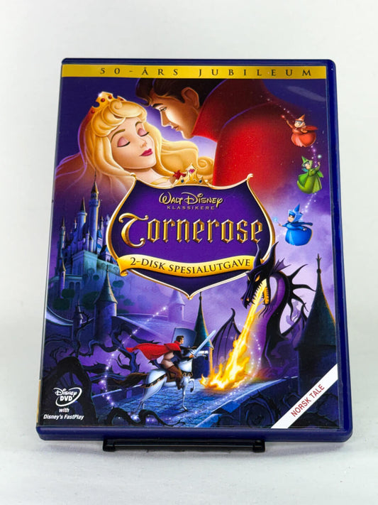 DVD-forside til filmen Tornerose  Spesialutgave
Originalt cover brukt for produktbilde i nettbutikken Brukbar Film