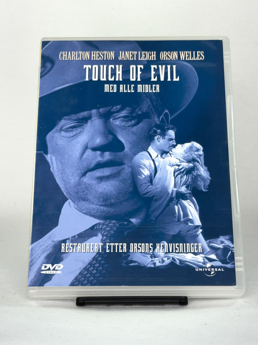 Forside av Touch of Evil DVD-cover – brukt filmklassiker tilgjengelig hos Brukbar Film