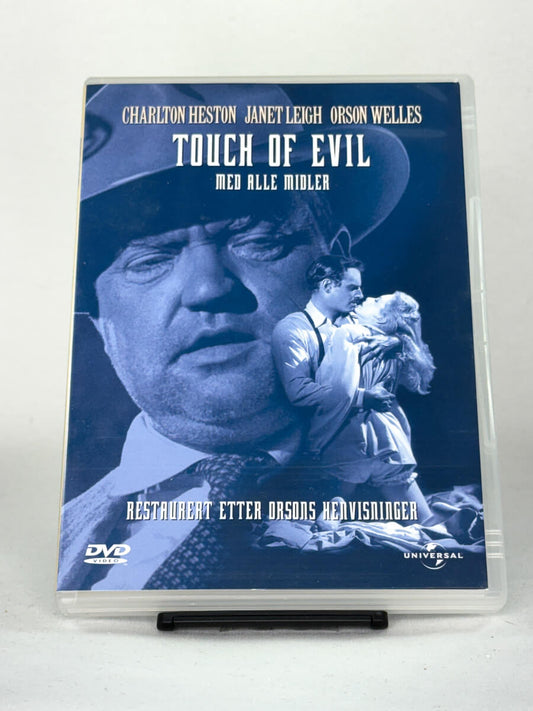 Forside av Touch of Evil DVD-cover – brukt filmklassiker tilgjengelig hos Brukbar Film