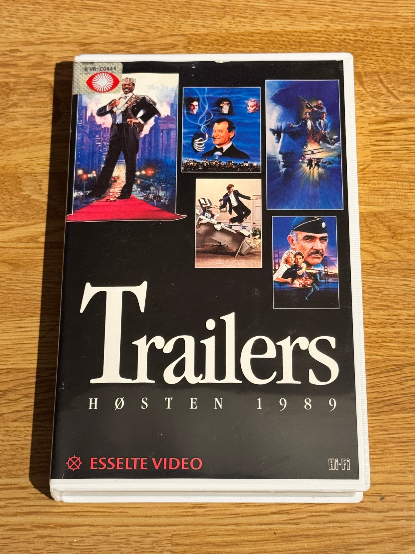 Forside av cover til trailers høsten 1989, brukt vhs hos Brukbar Film