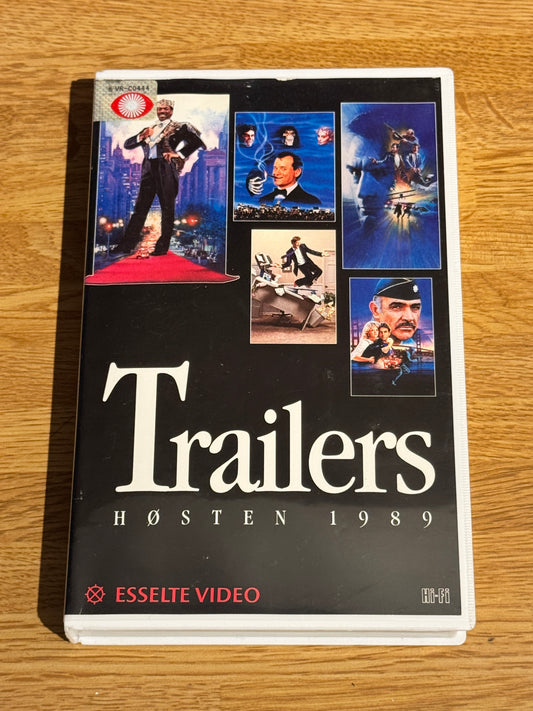 Forside av cover til trailers høsten 1989, brukt vhs hos Brukbar Film