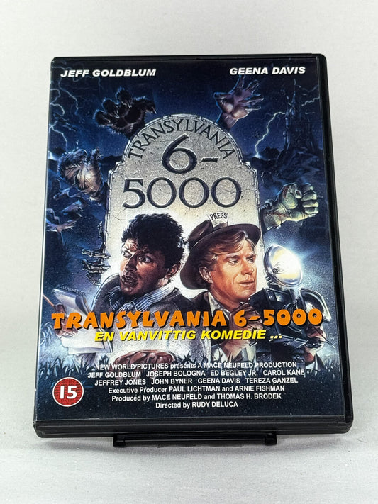 Forside av Transylvania 6-5000 DVD-cover – brukt kultkomedie på DVD fra Brukbar Film