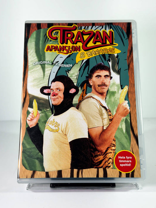 Forside av cover til Trazan Apansson & Banarne, brukt DVD hos Brukbar Film