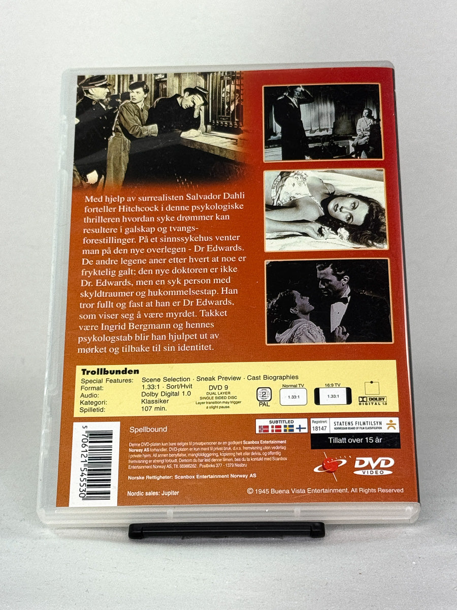 Bakside av DVD-cover for filmen Trollbunden – brukt klassisk film på DVD, tilgjengelig hos Brukbar Film