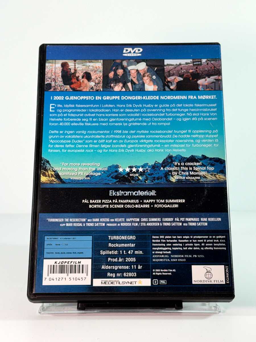 Bakside av cover til Turboneger: The Reserection, brukt original DVD hos Brukbar Film
