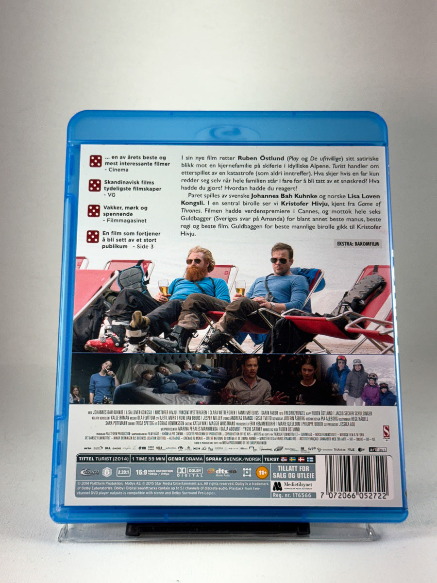 Bakside av Blu-ray-utgivelsen Turist, brukt Blu-ray i utvalget hos Brukbar Film