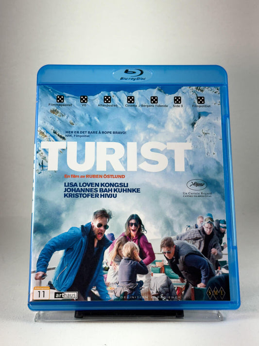 Forside av Blu-ray-cover til Turist, bruktfilm tilgjengelig hos Brukbar Film