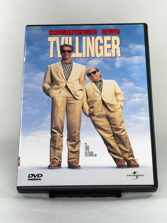 Brukt DVD Tvillinger – forside av komedie med Arnold Schwarzenegger og Danny DeVito, bruktfilm på DVD