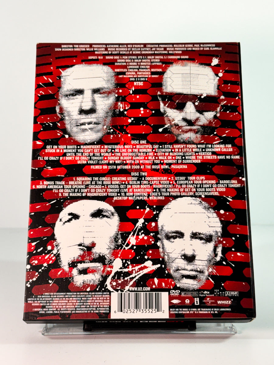 Bakside av cover til U2 360° At The Rose Bowl, brukt DVD hos Brukbar Film
