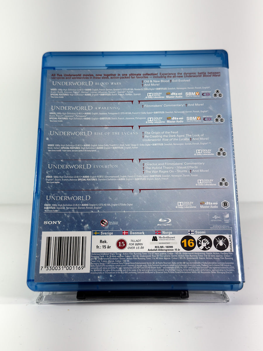 Bakside av cover til Underworld: The Complete Collection på Blu-ray