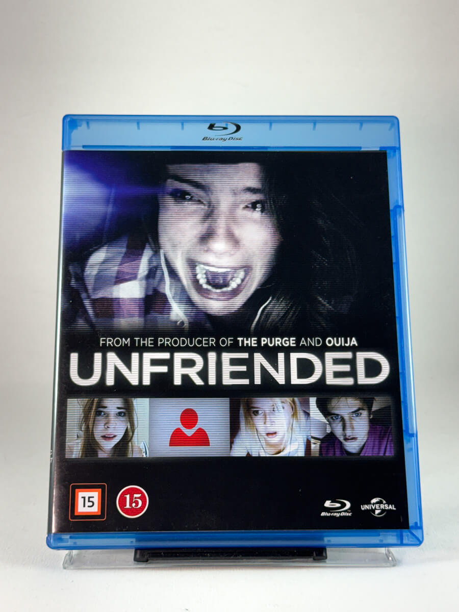 Forside av Blu-ray-cover til Unfriended, bruktfilm hos nettbutikken Brukbar Film