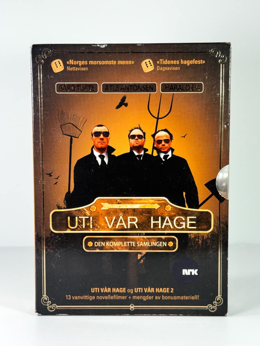 Forside av cover til Uti vår hage – Den komplette samlingen, bruktfilm hos nettbutikken Brukbar Film