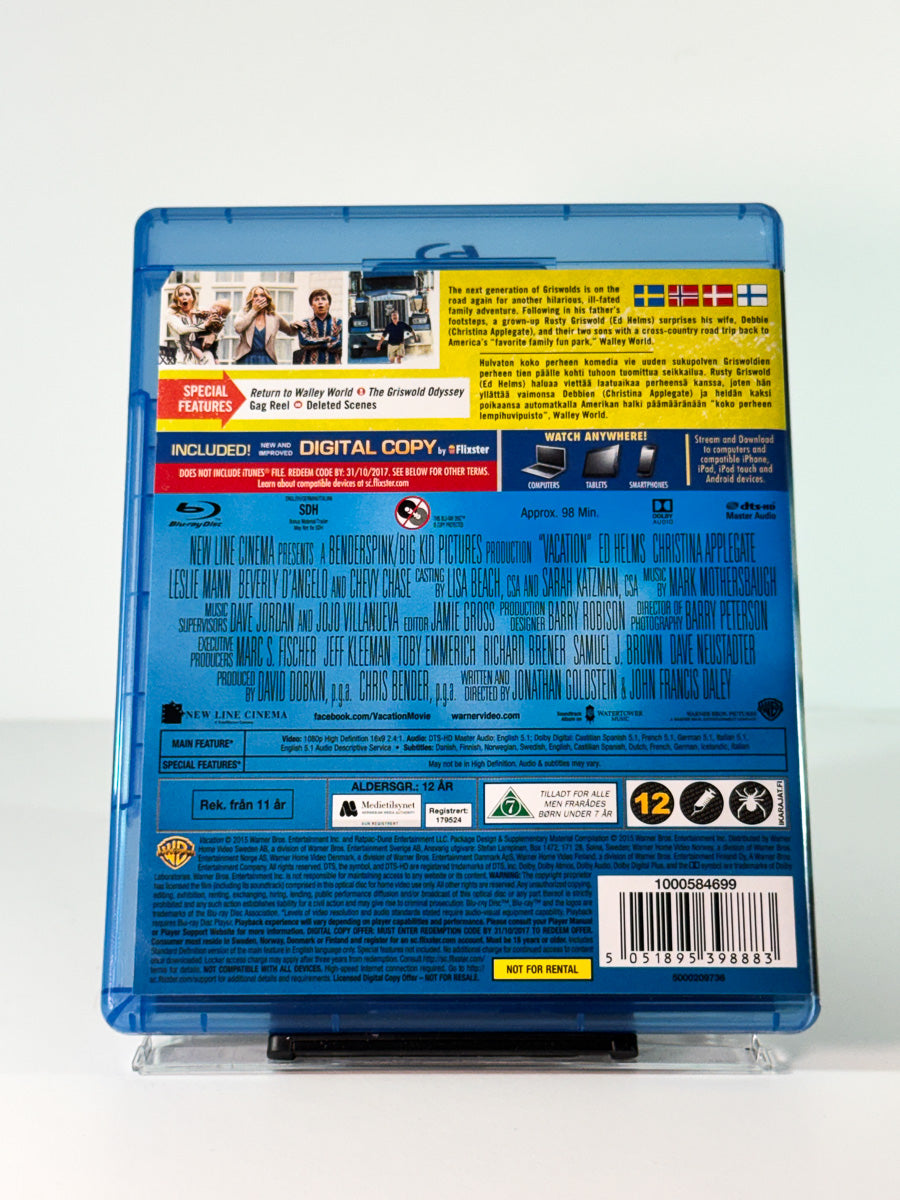Bakside av cover til Vacation på Blu-ray